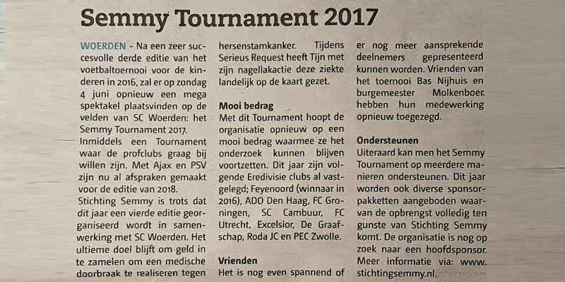 Bericht in de Woerdense Courant!